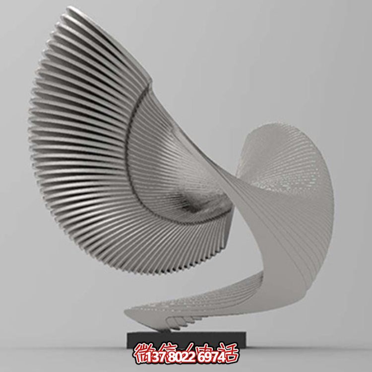 抽象不銹鋼戶外擺件，室內創意園林景觀裝飾