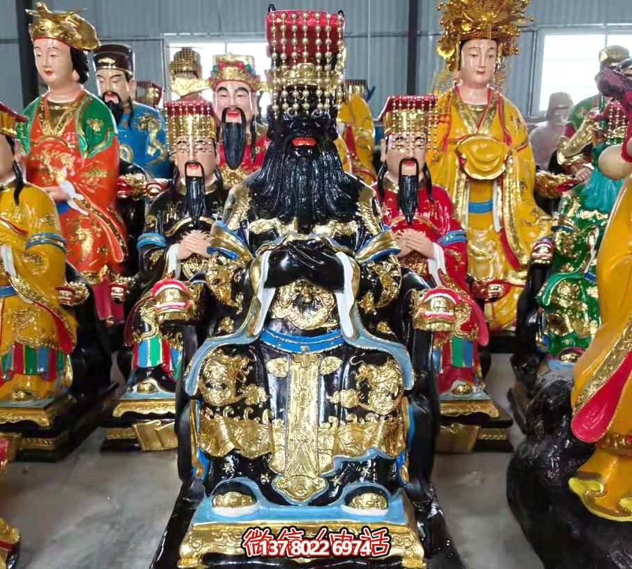 玻璃鋼彩繪龍王雕塑，傳承古老文化