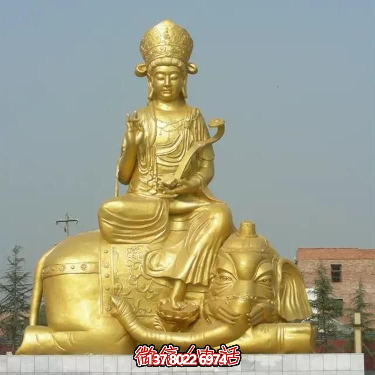 玻璃鋼雕塑文姝普賢，精致烤漆噴金大型景點裝飾