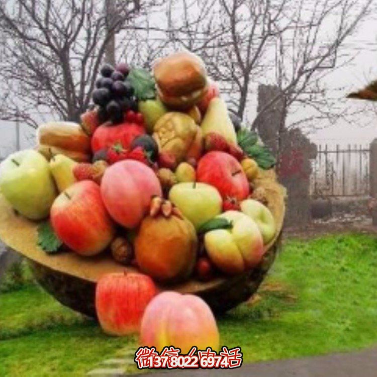 仿真水果玻璃鋼擺件，裝點(diǎn)戶外園林