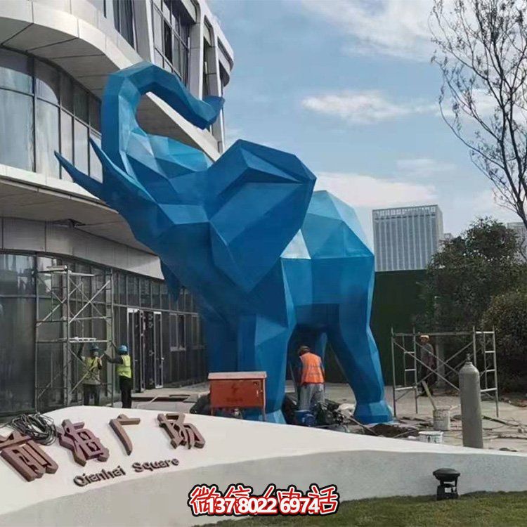 幾何雕塑大象，裝點商場、戶外廣場