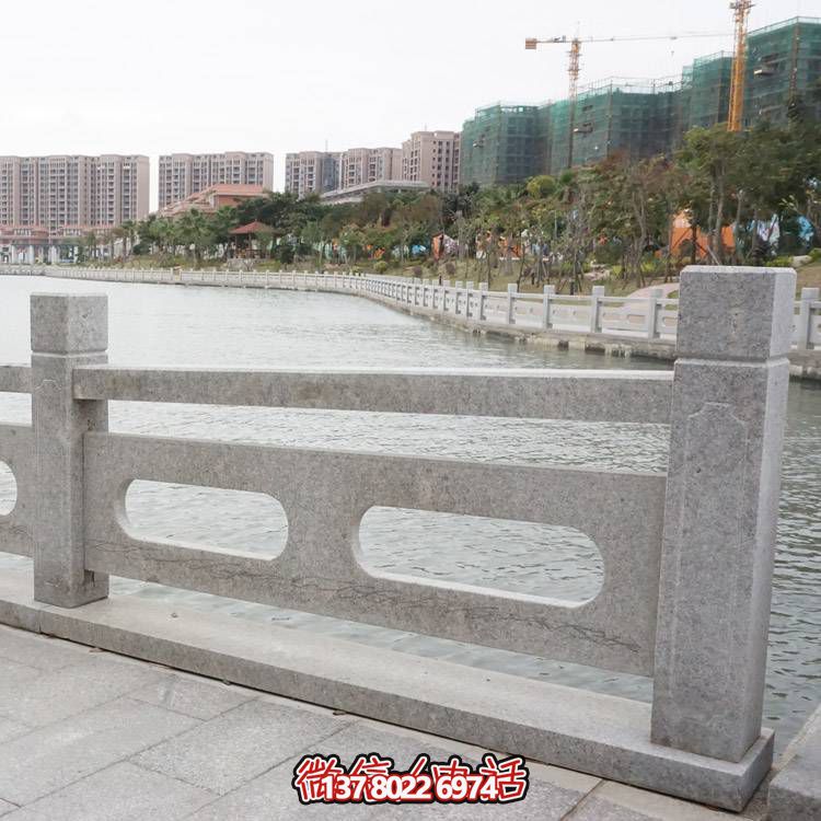 防護花崗巖石欄桿組合，完美裝飾湖邊公園