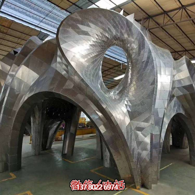 創(chuàng)意不銹鋼抽象園林景觀擺件