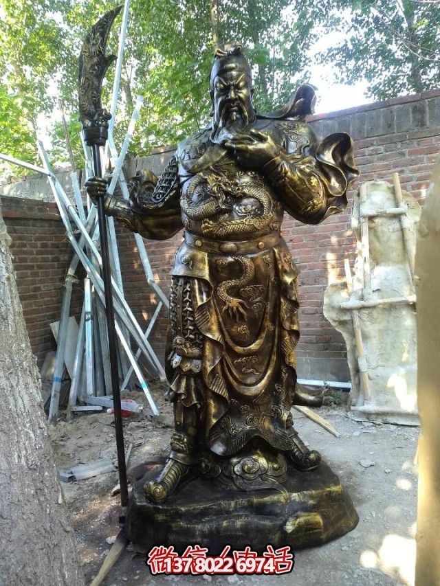 玻璃鋼仿銅戶外景區大型關公雕塑 玻璃鋼仿銅戶外景區大型關公雕塑