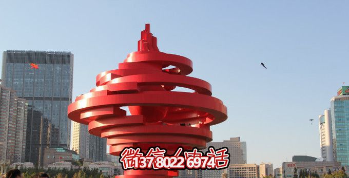 公園商廈創意玻璃鋼競技運動火炬雕塑 公園商廈創意玻璃鋼競技運動火炬雕塑