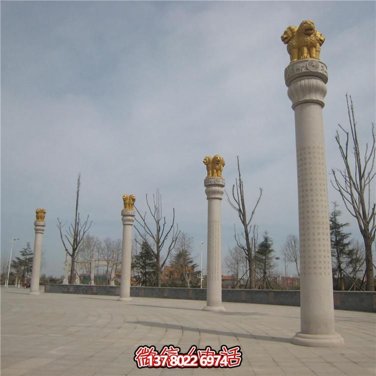 大理石石雕園林景觀廣場(chǎng)大型文化柱雕塑