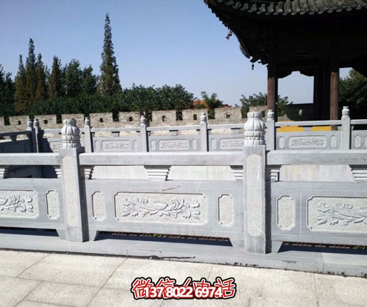 寺院景點(diǎn)戶外水池青石防護(hù)欄桿 寺院景點(diǎn)戶外水池青石防護(hù)欄桿