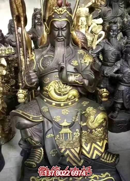 景區寺廟大型景觀玻璃鋼關公雕塑 景區寺廟大型景觀玻璃鋼關公雕塑