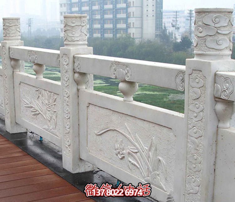 小區(qū)荷花池塘大理石防護(hù)欄桿 小區(qū)荷花池塘大理石防護(hù)欄桿